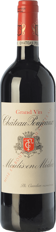 51,95 € Бесплатная доставка | Красное вино Château Poujeaux старения A.O.C. Moulis-en-Médoc Бордо Франция Merlot, Cabernet Sauvignon, Cabernet Franc, Petit Verdot бутылка 75 cl