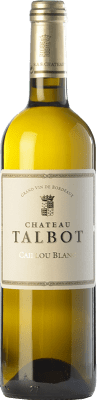 76,95 € Spedizione Gratuita | Vino bianco Château Talbot Caillou Blanc Crianza A.O.C. Bordeaux bordò Francia Sémillon, Sauvignon Bottiglia 75 cl