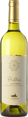 14,95 € Envio grátis | Vinho branco Cherchi Billia D.O.C. Vermentino di Sardegna Sardenha Itália Vermentino Garrafa 75 cl