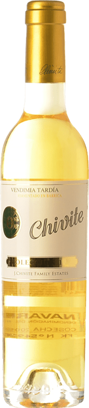 45,95 € Бесплатная доставка | Белое вино Chivite Colección 125 Vendimia Tardía старения D.O. Navarra Наварра Испания Muscatel Small Grain Половина бутылки 37 cl