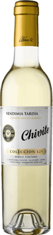 34,95 € Envio grátis | Vinho Branco Chivite 125 VT Vendimia Tardía — Vindima Tardia, Colección — Coleção Crianza D.O. Navarra Navarra Espanha Moscatel Meia Garrafa 37 cl