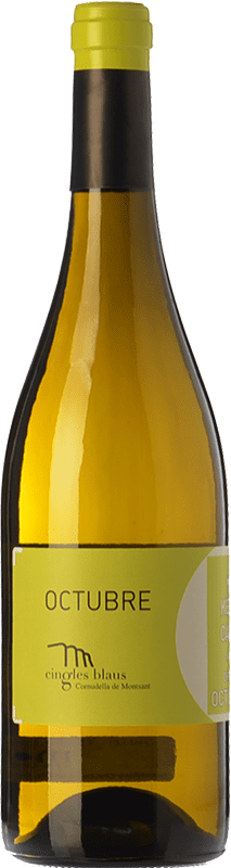 9,95 € Envio grátis | Vinho Branco Cingles Blaus Octubre D.O. Montsant Catalunha Espanha Macabeo, Chardonnay 75 cl