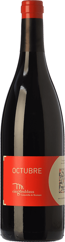 10,95 € Free Shipping | Red wine Cingles Blaus Octubre Negre Joven D.O. Montsant Catalonia Spain Grenache, Carignan Bottle 75 cl