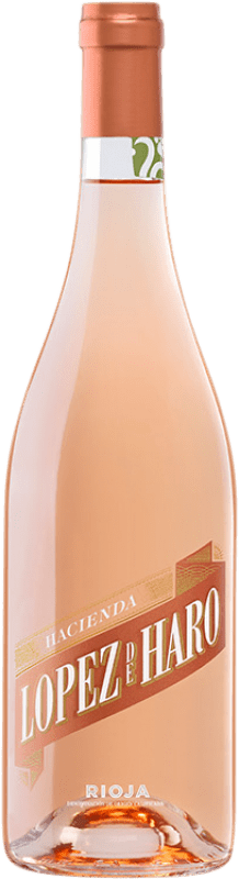 7,95 € Бесплатная доставка | Розовое вино Hacienda López de Haro Молодой D.O.Ca. Rioja Ла-Риоха Испания Tempranillo, Grenache бутылка 75 cl