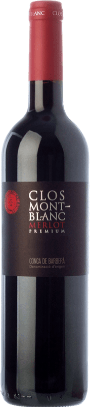 17,95 € Бесплатная доставка | Красное вино Clos Montblanc Únic Crianza — Крианса D.O. Conca de Barberà Каталония Испания Merlot — Мерло Бутылка 75 cl