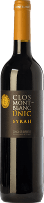9,95 € Free Shipping | Red wine Clos Montblanc Únic Aged D.O. Conca de Barberà Catalonia Spain Syrah Bottle 75 cl