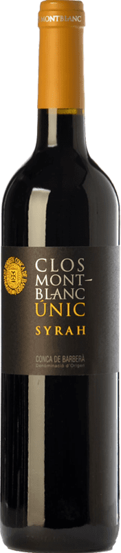 15,95 € Free Shipping | Red wine Clos Montblanc Únic Aged D.O. Conca de Barberà Catalonia Spain Syrah Bottle 75 cl