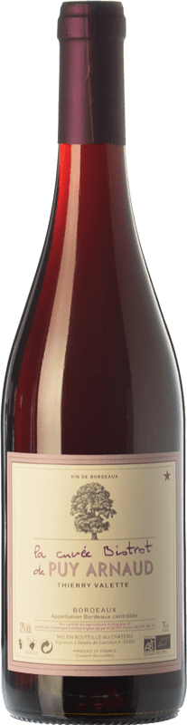 19,95 € 送料無料 | 赤ワイン Clos Puy Arnaud Cuvée Bistrot 若い A.O.C. Bordeaux ボルドー フランス Merlot, Cabernet Franc ボトル 75 cl
