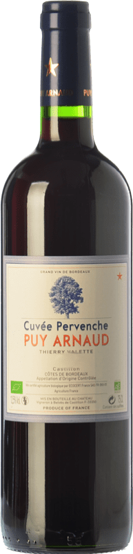 21,95 € Envío gratis | Vino tinto Clos Puy Arnaud Cuvée Pervenche Joven A.O.C. Côtes de Castillon Burdeos Francia Merlot, Cabernet Franc Botella 75 cl