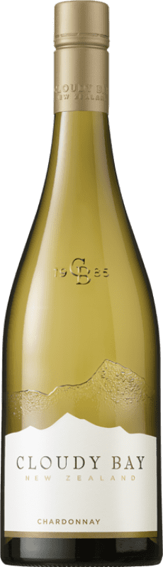 43,95 € 免费送货 | 白酒 Cloudy Bay 岁 I.G. Marlborough 马尔堡 新西兰 Chardonnay 瓶子 75 cl
