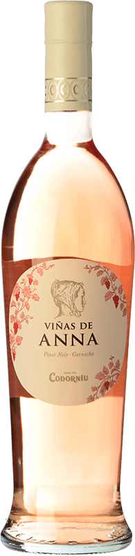 11,95 € Free Shipping | Rosé wine Codorníu Viñas de Anna Flor de Rosa D.O. Catalunya Catalonia Spain Pinot Black, Trepat Bottle 75 cl