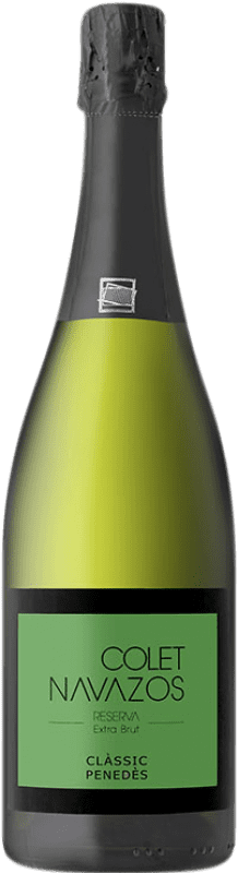 49,95 € Бесплатная доставка | Белое игристое Colet Navazos Экстра-Брут Резерв D.O. Penedès Каталония Испания Chardonnay бутылка 75 cl