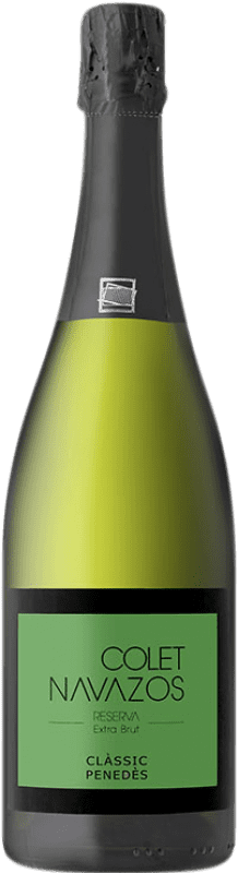86,95 € Envoi gratuit | Vin Mousseux Blanc Colet Navazos Extra- Brut Réserve D.O. Penedès Catalogne Espagne Chardonnay Bouteille 75 cl