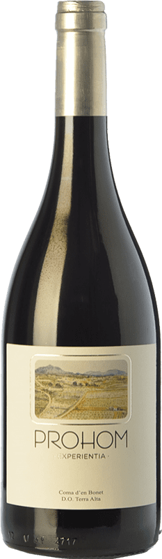 11,95 € 免费送货 | 红葡萄酒 Coma d'en Bonet Prohom Experientia Crianza — 陈酿 D.O. Terra Alta 加泰罗尼亚 西班牙 Syrah — 西拉, Garnacha — 歌海娜, Cabernet Sauvignon — 赤霞珠, Cariñena — 佳丽酿 Eco — 生态 有机 天然 瓶装 75 cl