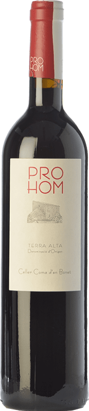6,95 € Free Shipping | Red wine Coma d'en Bonet Prohom Negre Joven D.O. Terra Alta Catalonia Spain Syrah, Grenache, Cabernet Sauvignon Bottle 75 cl