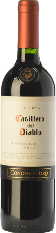 10,95 € 送料無料 | 赤ワイン Concha y Toro Casillero del Diablo 高齢者 I.G. Valle Central セントラルバレー チリ Carmenère ボトル 75 cl