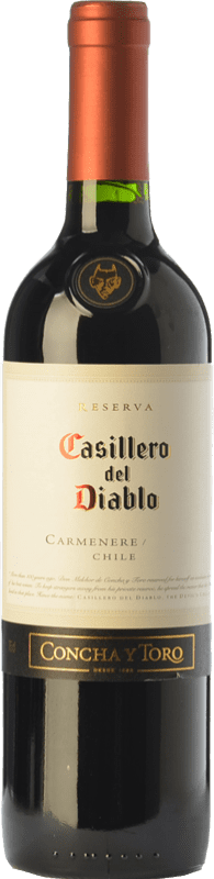 8,95 € 送料無料 | 赤ワイン Concha y Toro Casillero del Diablo 高齢者 I.G. Valle Central セントラルバレー チリ Carmenère ボトル 75 cl