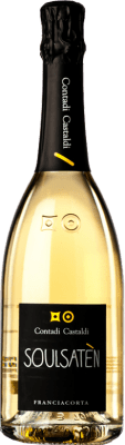34,95 € Spedizione Gratuita | Spumante bianco Contadi Castaldi Soul Satèn D.O.C.G. Franciacorta lombardia Italia Chardonnay Bottiglia 75 cl