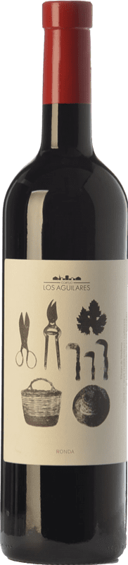 16,95 € Free Shipping | Red Wine Los Aguilares Young D.O. Sierras de Málaga Andalusia Spain Tempranillo, Merlot, Syrah — Shiraz Bottle 75 cl