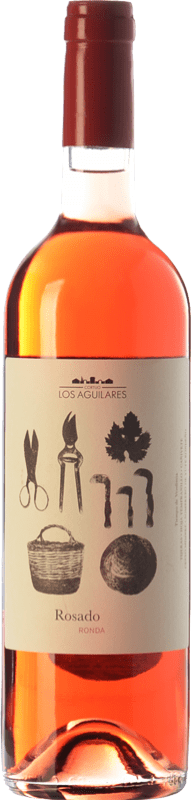 14,95 € Free Shipping | Rosé wine Los Aguilares Joven D.O. Sierras de Málaga Andalusia Spain Tempranillo, Merlot, Syrah, Petit Verdot Bottle 75 cl