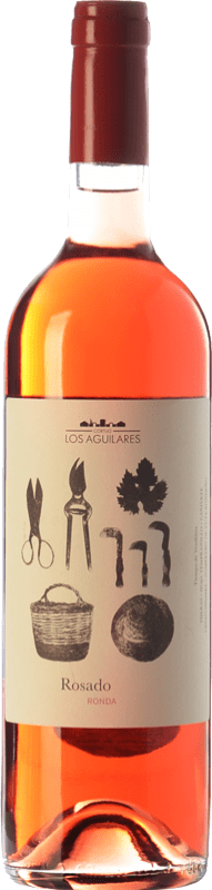 15,95 € Free Shipping | Rosé wine Los Aguilares Young D.O. Sierras de Málaga Andalusia Spain Tempranillo, Merlot, Syrah, Petit Verdot Bottle 75 cl