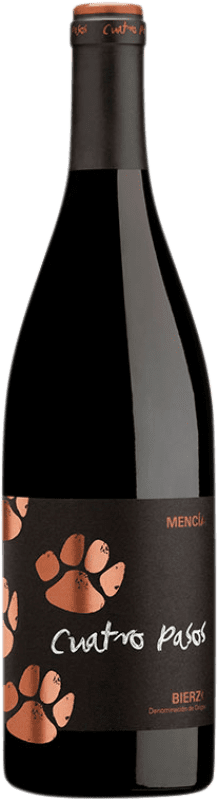 10,95 € 免费送货 | 红酒 Cuatro Pasos 年轻的 D.O. Bierzo 卡斯蒂利亚莱昂 西班牙 Mencía 瓶子 75 cl