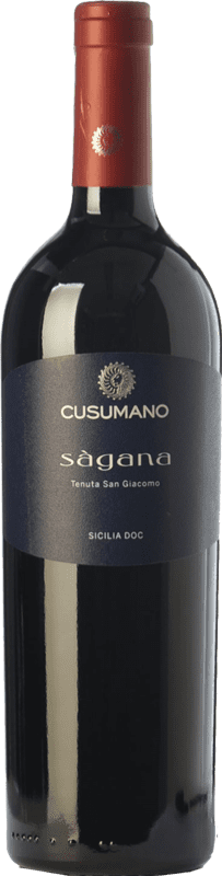 39,95 € 免费送货 | 红酒 Cusumano Sàgana I.G.T. Terre Siciliane 西西里岛 意大利 Nero d'Avola 瓶子 75 cl