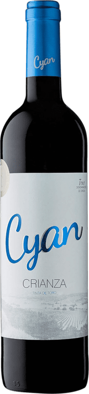 14,95 € 免费送货 | 红葡萄酒 Cyan Crianza — 陈酿 D.O. Toro 卡斯蒂利亚莱昂 西班牙 Tinta de Toro 75 cl