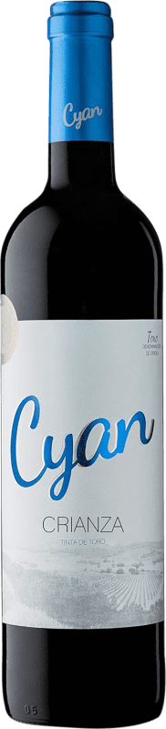 15,95 € Бесплатная доставка | Красное вино Cyan старения D.O. Toro Кастилия-Леон Испания Tinta de Toro бутылка 75 cl