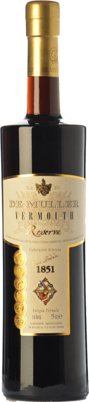 15,95 € Envío gratis | Vermut De Muller Vermouth Reserva Cataluña España Botella 75 cl