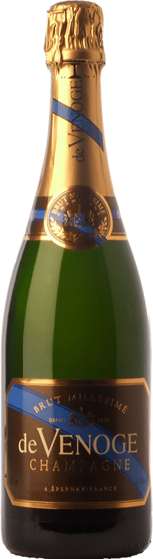 51,95 € Envoi gratuit | Blanc mousseux De Venoge Millésimé Brut Grande Réserve A.O.C. Champagne Champagne France Pinot Noir, Chardonnay, Pinot Meunier Bouteille 75 cl
