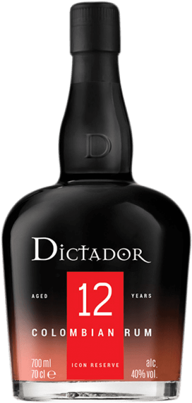 46,95 € Kostenloser Versand | Rum Dictador Kolumbien 12 Jahre Flasche 70 cl