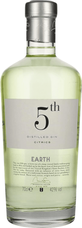 27,95 € Бесплатная доставка | Джин Destil·leries del Maresme Gin 5th Earth Citrics Испания бутылка 70 cl