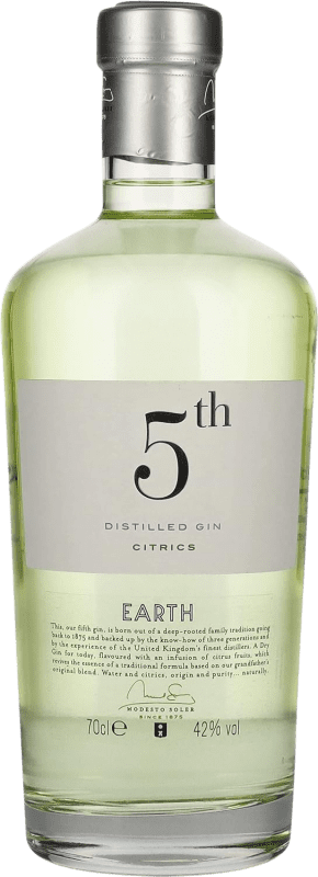 28,95 € Envio grátis | Genever Gin Destil·leries del Maresme 5th Earth Espanha 70 cl Cítrics — Cítricos