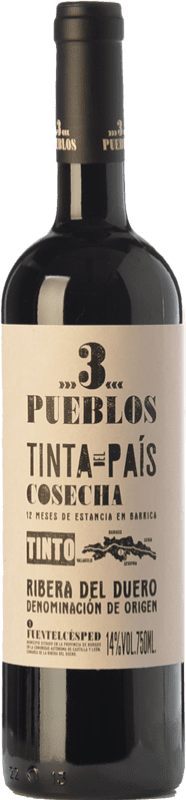 11,95 € Spedizione Gratuita | Vino Rosso Díaz Bayo 3 Pueblos Crianza — Invecchiato in Botte D.O. Ribera del Duero Castilla y León Spagna Tempranillo 75 cl