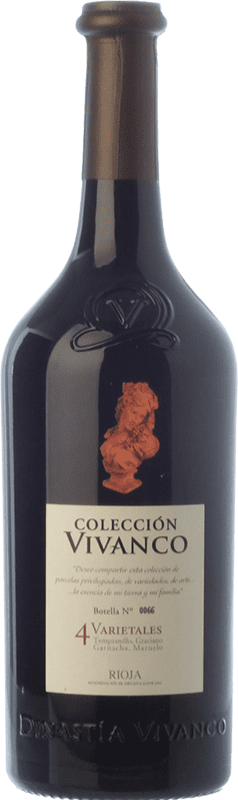 29,95 € Envio grátis | Vinho tinto Vivanco Colección 4 Varietales Crianza D.O.Ca. Rioja La Rioja Espanha Tempranillo, Grenache, Graciano, Mazuelo Garrafa 75 cl
