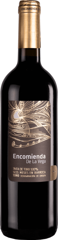 7,95 € Envio grátis | Vinho tinto Divina Proporción Encomienda de la Vega Jovem D.O. Toro Castela e Leão Espanha Tinta de Toro Garrafa 75 cl