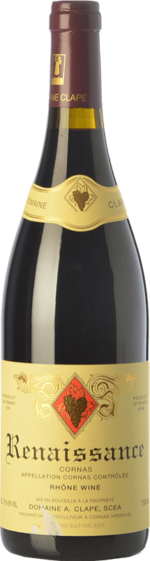 64,95 € Free Shipping | Red wine Auguste Clape Renaissance Aged A.O.C. Cornas Rhône France Syrah Bottle 75 cl
