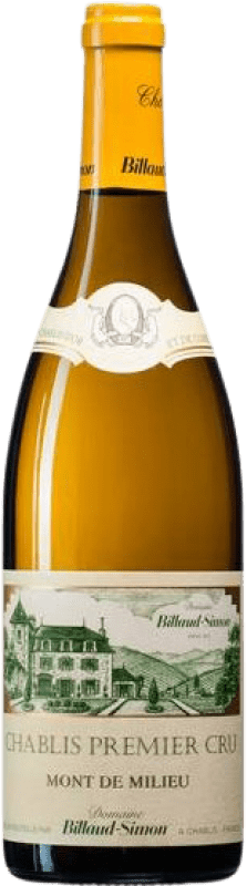 46,95 € Бесплатная доставка | Белое вино Billaud-Simon Chablis PC Mont de Milieu A.O.C. Bourgogne Бургундия Франция Chardonnay бутылка 75 cl