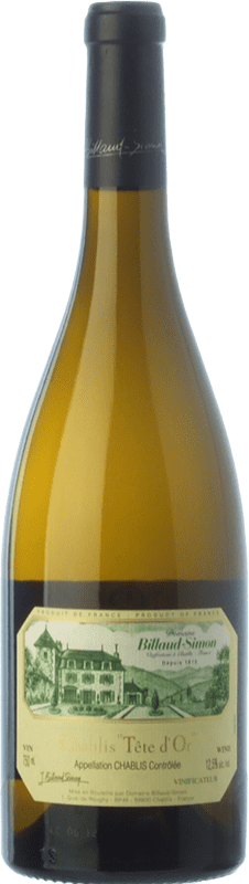 29,95 € Envío gratis | Vino blanco Billaud-Simon Chablis Tête d'Or Crianza A.O.C. Bourgogne Borgoña Francia Chardonnay Botella 75 cl