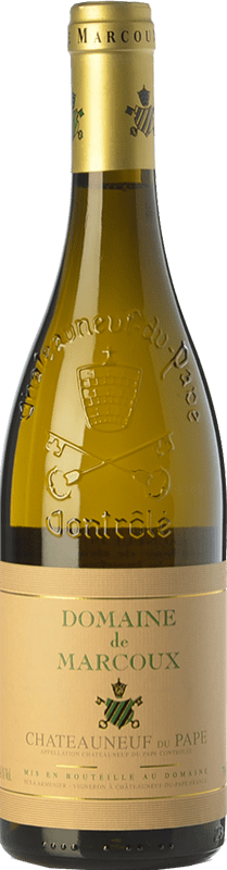 54,95 € Бесплатная доставка | Белое вино Marcoux Blanc старения A.O.C. Châteauneuf-du-Pape Рона Франция Roussanne, Bourboulenc бутылка 75 cl