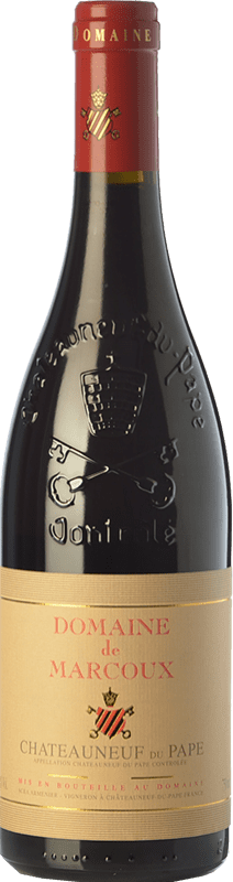 61,95 € Spedizione Gratuita | Vino rosso Domaine de Marcoux Crianza A.O.C. Châteauneuf-du-Pape Rhône Francia Syrah, Grenache, Mourvèdre, Cinsault Bottiglia 75 cl