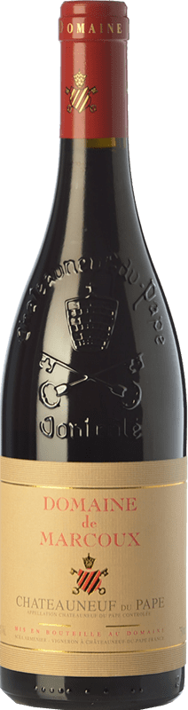 58,95 € Spedizione Gratuita | Vino rosso Marcoux Crianza A.O.C. Châteauneuf-du-Pape Rhône Francia Syrah, Grenache, Mourvèdre, Cinsault Bottiglia 75 cl