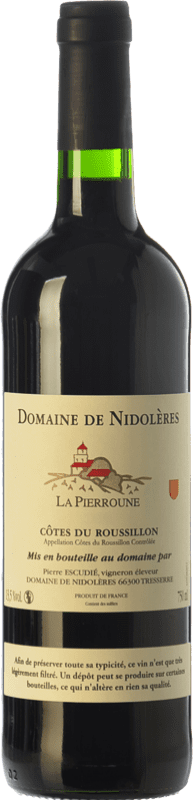 14,95 € Envio grátis | Vinho tinto Domaine de Nidolères La Pierroune Jovem A.O.C. Côtes du Roussillon Languedoque-Rossilhão França Syrah Garrafa 75 cl