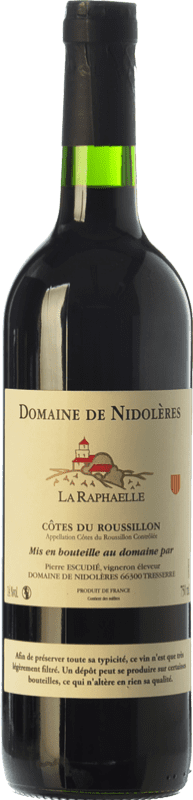 12,95 € Free Shipping | Red wine Domaine de Nidolères La Raphaëlle Young A.O.C. Côtes du Roussillon Languedoc-Roussillon France Monastrell Bottle 75 cl