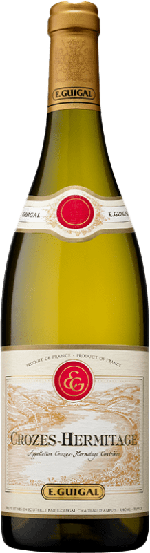 39,95 € Spedizione Gratuita | Vino bianco Domaine E. Guigal Blanc Crianza A.O.C. Crozes-Hermitage Rhône Francia Roussanne, Marsanne Bottiglia 75 cl