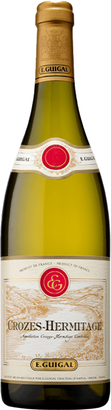39,95 € Envío gratis | Vino blanco Domaine E. Guigal Blanc Crianza A.O.C. Crozes-Hermitage Rhône Francia Roussanne, Marsanne Botella 75 cl