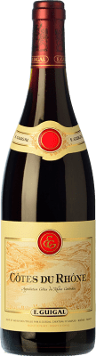 15,95 € Kostenloser Versand | Rotwein Domaine E. Guigal Rouge Alterung A.O.C. Côtes du Rhône Rhône Frankreich Syrah, Grenache, Mourvèdre Flasche 75 cl