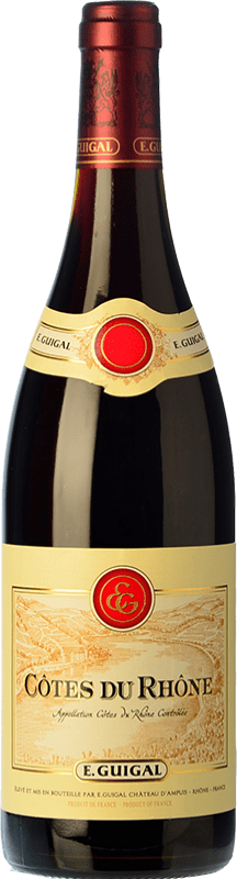 15,95 € Spedizione Gratuita | Vino rosso Domaine E. Guigal Rouge Crianza A.O.C. Côtes du Rhône Rhône Francia Syrah, Grenache, Mourvèdre Bottiglia 75 cl