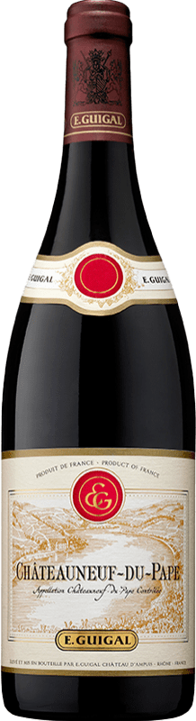 49,95 € Kostenloser Versand | Rotwein Domaine E. Guigal Rouge A.O.C. Châteauneuf-du-Pape Rhône Frankreich Syrah, Grenache, Monastrell Flasche 75 cl